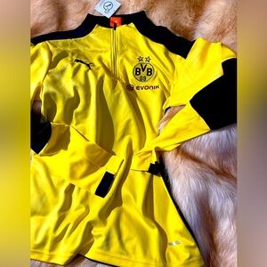 Puma BVB German Football soccer jacket pullover warm up top Sz M